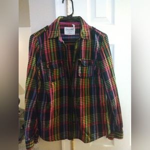 Aeropostale Multicolor Long Sleeve Button Up Shirt w/ Pockets Size M